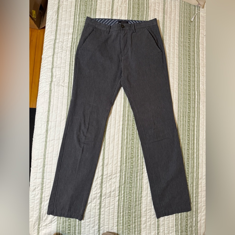 Banana Republic Men's Gray Vintage Straight Pinstripe Pants 32x36